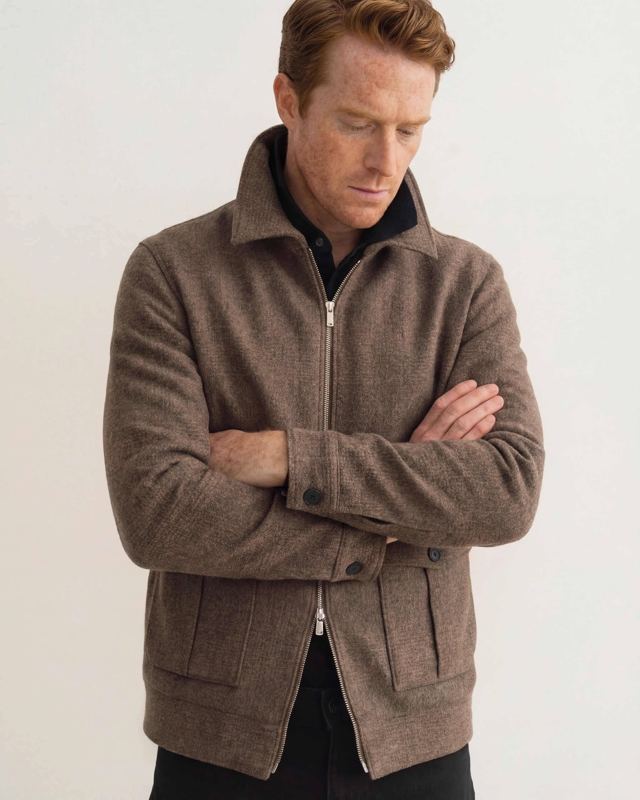 Flight Jacket – Brown Linen (2)