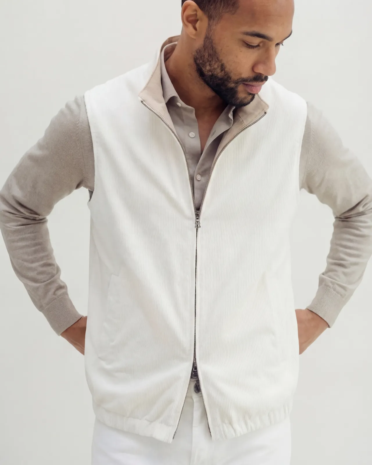 White Reversible Gilet
