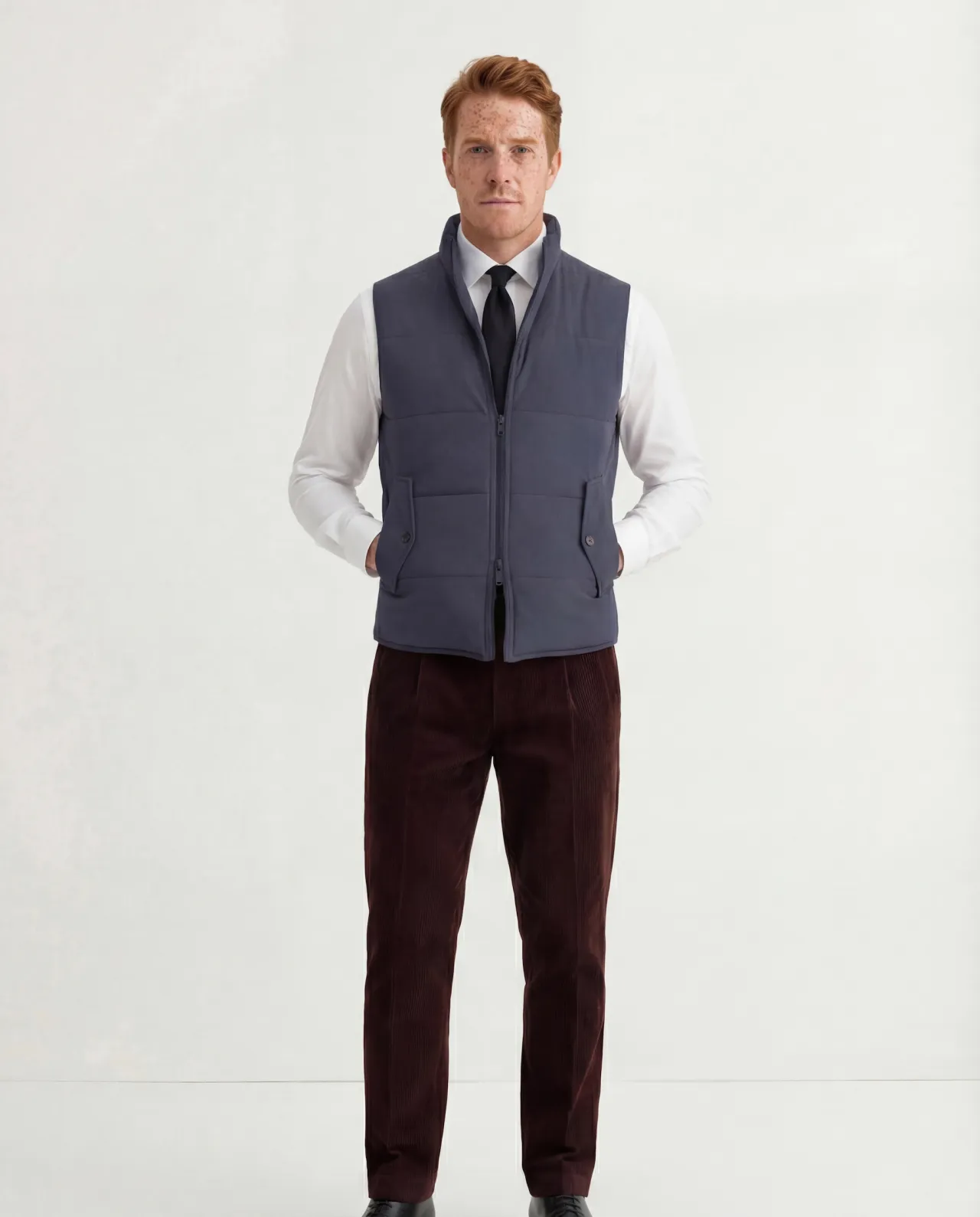 Navy Panelled Gilet