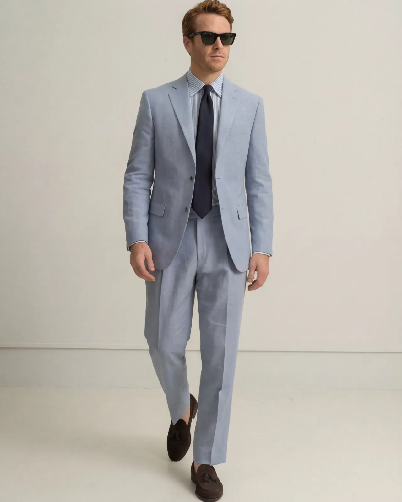 Light Blue Linen Suit
